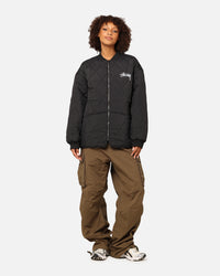 Stüssy Women's 8 Ball Quilted Jacket Black