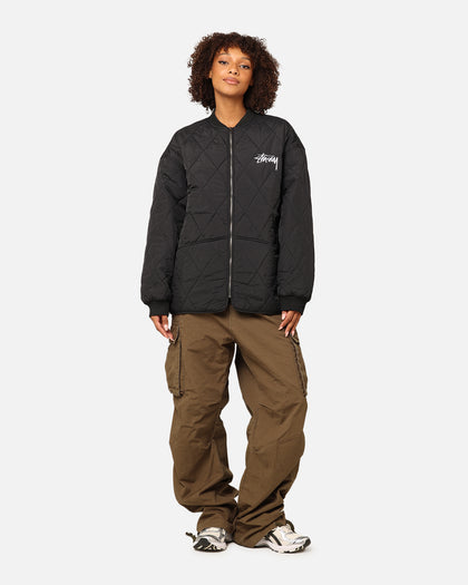 Stüssy Women's 8 Ball Quilted Jacket Black
