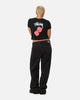 Stüssy Women's Fuzzy Dice Slim T-Shirt Black