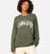Stüssy Women's Smooth Stock Oversized Knitted Sweater Forest Green