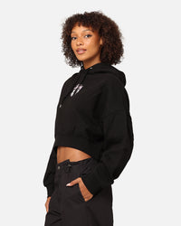 Stüssy Women's Pair Of Dice Cropped Hoodie Black