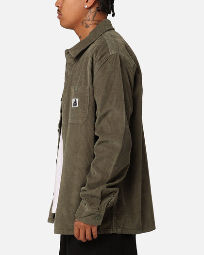 X-Large Corduroy Authentic Long Sleeve Work Shirt Military