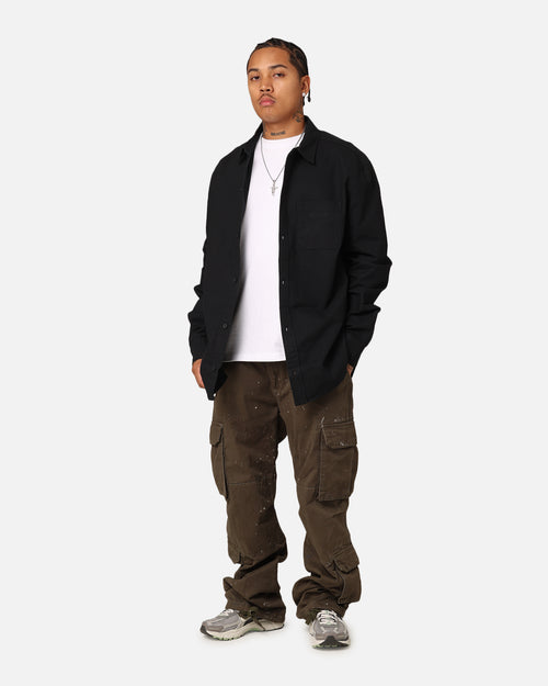 X-Large Oxford Long Sleeve Shirt Black