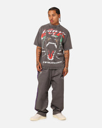 Loiter Riot Squad Vintage T-Shirt Charcoal Grey