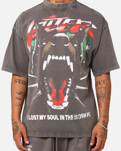Loiter Riot Squad Vintage T-Shirt Charcoal Grey