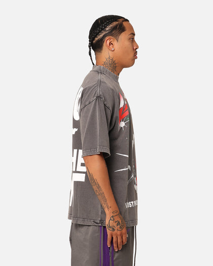 Loiter Riot Squad Vintage T-Shirt Charcoal Grey