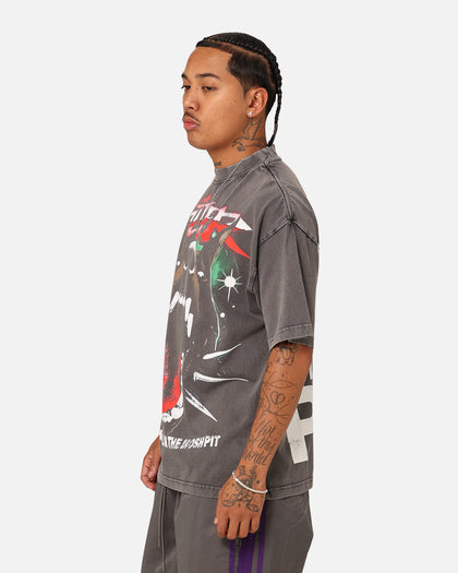 Loiter Riot Squad Vintage T-Shirt Charcoal Grey