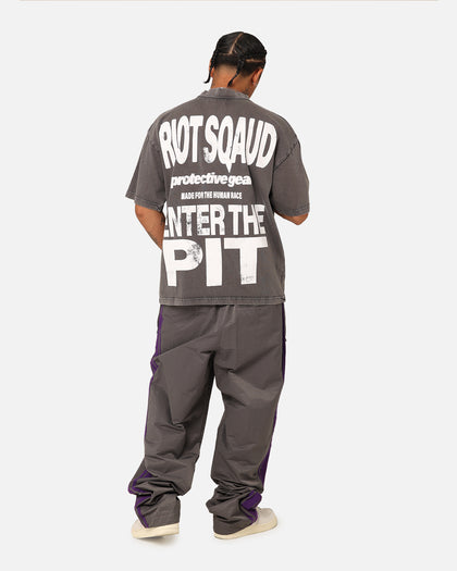 Loiter Riot Squad Vintage T-Shirt Charcoal Grey