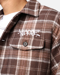X-Large Quilted Flannel Shirt Brown