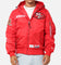 New Era San Francisco 49ers Alpha Industries L-2B Hooded Bomber Jacket Red