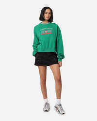 Tommy Jeans Women's TJW Archive Games Crewneck Green Malachite