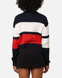 Tommy Jeans Women's TJW Colourblock Badge Sweater Ancient White/Multi