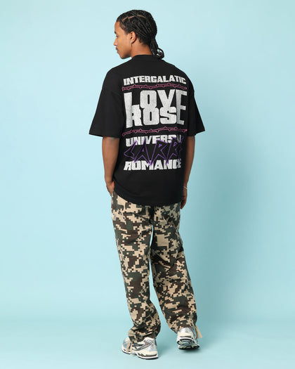 Carre Love Rose T-Shirt Black