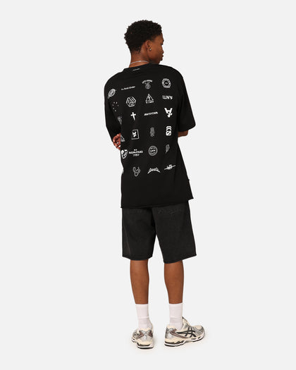 The Anti Order Stacked Logo Baggy T-Shirt Black