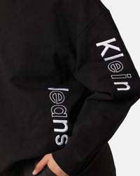 Calvin Klein Women's Multi Placement Logo Hoodie Black