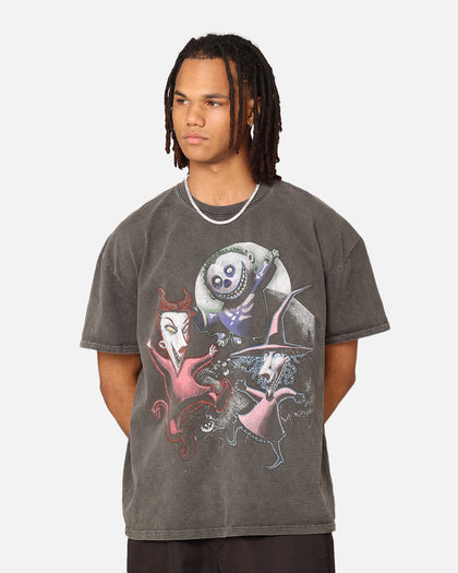 73Studio X The Nightmare Before Christmas Lock Shock & Barrel Heavyweight Vintage T-Shirt Black Wash