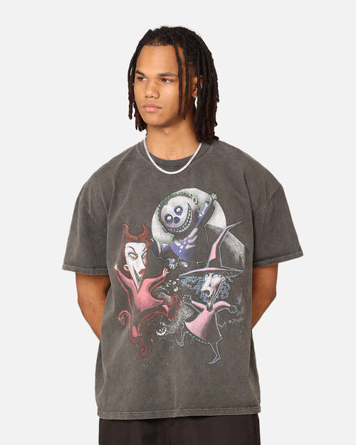 73Studio X The Nightmare Before Christmas Lock Shock & Barrel Heavyweight Vintage T-Shirt Black Wash