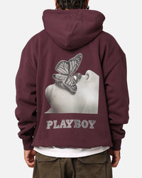 Playboy Diamanté Hoodie Plum