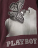 Playboy Diamanté Hoodie Plum