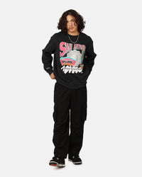 Mitchell & Ness San Antonio Spurs Brush Off Crewneck Black