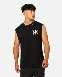 Saint Morta Tribe Oversized Muscle T-Shirt Black