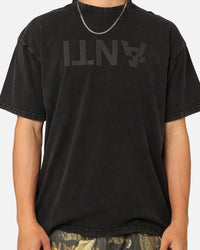 The Anti Order Anti Logo T-Shirt Black Acidwash