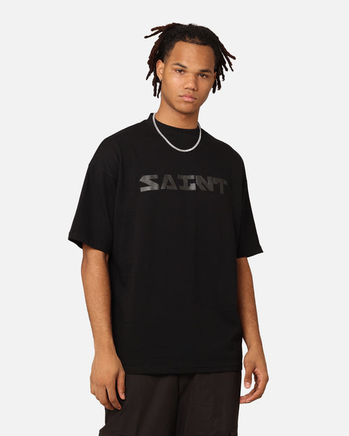 Saint Morta Scripture Mock Neck T-Shirt Black