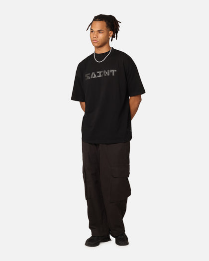 Saint Morta Scripture Mock Neck T-Shirt Black