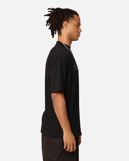 Saint Morta Scripture Mock Neck T-Shirt Black