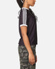 Adidas Women's 3-Stripes Pinstripe T-Shirt Aurora Black