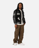 Majestic Athletic Chicago White Sox City PU Melton Letterman Jacket Faded Black