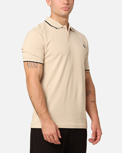 Fred Perry Twin Tipped Polo Shirt Oatmeal/Ecru/Black