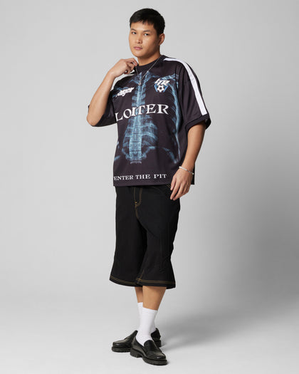 Loiter Ribcage Sports T-Shirt Black