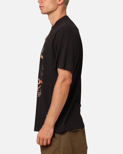 Mitchell & Ness X WWE Dwayne "The Rock" Johnson Team Bring It T-Shirt Overdyed Black