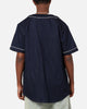 Majestic Athletic New York Yankees Denim Button Up Shirt Washed Navy Denim