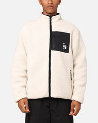 Majestic Athletic Los Angeles Dodgers Sherpa Jacket Vintage White