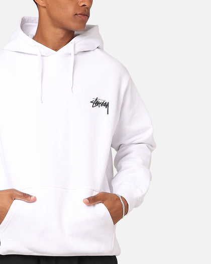 Stussy Fire Dice Fleece Hoodie White