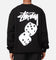 Stussy Fuzzy Dice Chenille Fleece Hoodie Black