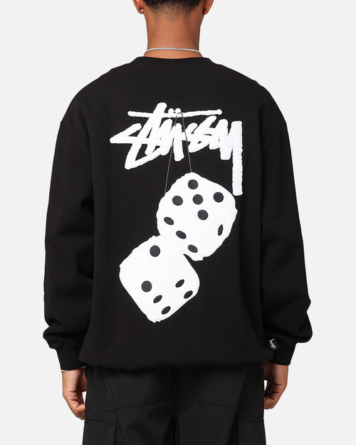 Stussy Fuzzy Dice Chenille Fleece Hoodie Black