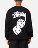 Stussy Fuzzy Dice Chenille Fleece Hoodie Black