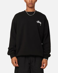 Stussy Fuzzy Dice Chenille Fleece Hoodie Black