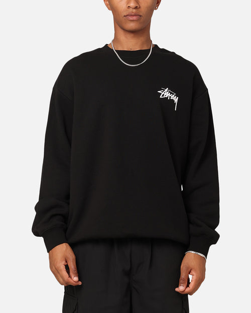 Stussy Fuzzy Dice Chenille Fleece Hoodie Black