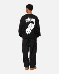 Stussy Fuzzy Dice Chenille Fleece Hoodie Black
