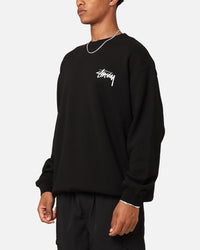 Stussy Fuzzy Dice Chenille Fleece Hoodie Black