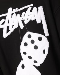 Stussy Fuzzy Dice Chenille Fleece Hoodie Black