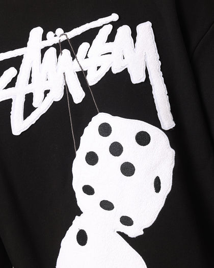 Stussy Fuzzy Dice Chenille Fleece Hoodie Black