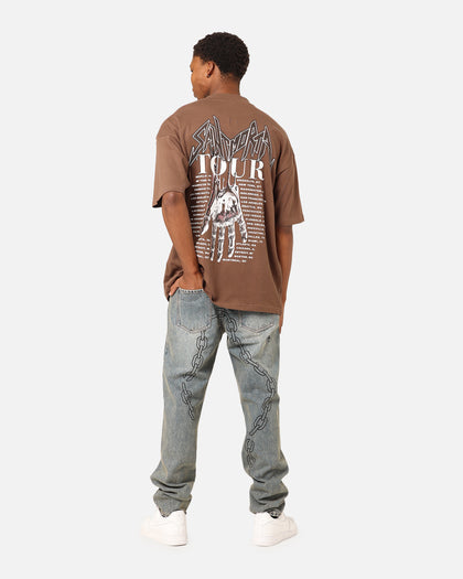 Saint Morta Tour Mock T-Shirt Brown