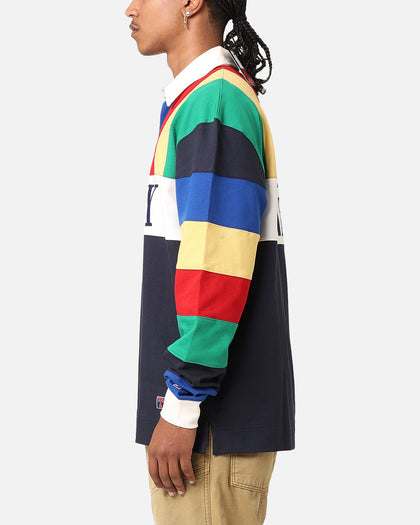Tommy Jeans TJU Archive Games Multi Rugby Shirt Twilight Indigo