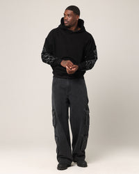 Saint Morta Veiled Boxy Hoodie Black