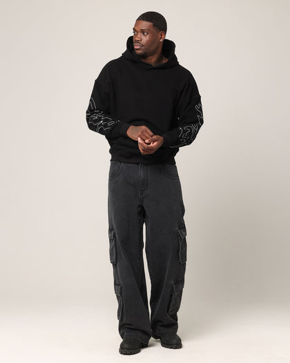 Saint Morta Veiled Boxy Hoodie Black